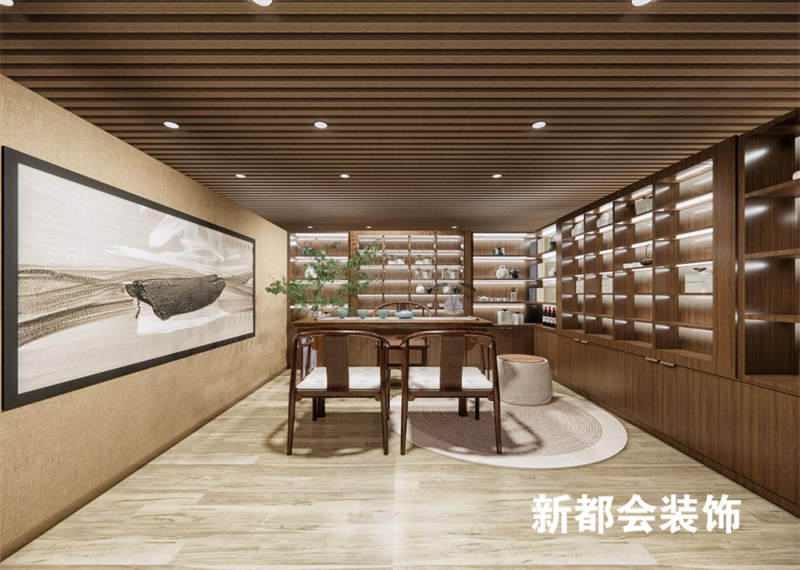 350㎡休闲餐厅中式茶馆